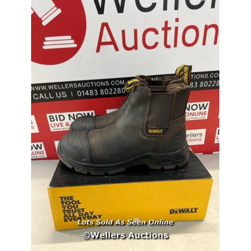 3182 - DEWALT GRAFTON DEALER SAFETY BOOT BROWN, WATER-RESISTANT SIZE 11 / MINIMAL SIGNS OF USE / H7