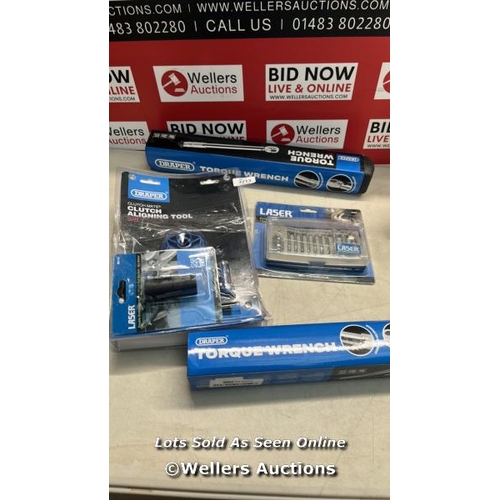 3213 - RRP VALUE: £105 TO INCLUDE: LASER 6080 EXTRACTOR SET FOR TORX FIXINGS 11PC / LASER 8014 DOUBLE ENDED... 