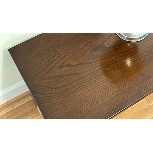 158 - Small mahogany coffee table with curved supports, 114 x 49 x 50cm (collection from private residence... 