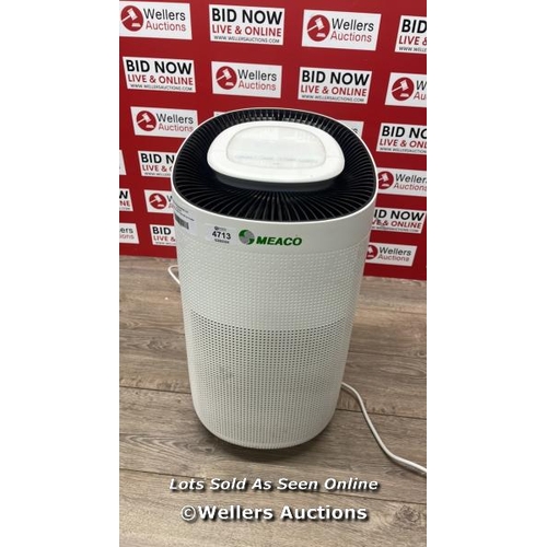 4713 - MEACOCLEAN CA-HEPA 76X5 WIFI AIR PURIFIER, FOR ROOMS 76M� / UNTESTED / SIGNS OF USE / DAMAGED PLUG /... 