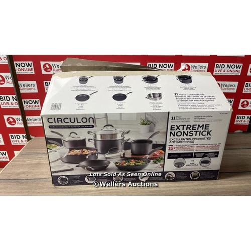 4716 - CIRCULON SCRATCHDEFENSE� COOKWARE SET, 11 PIECE / APPEARS NEW OPEN BOX / A23