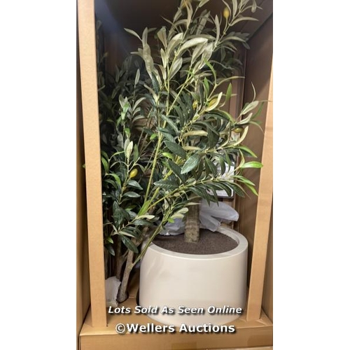 4772 - ARTIFICIAL OLIVE TREE IN PLANTER / MINIMAL SIGNS OF USE / NOT FULLY CHECKED / P5