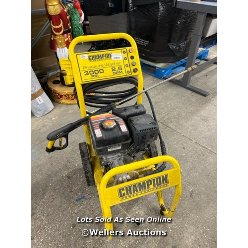 4780 - CHAMPION 76503 3000PSI PETROL PRESSURE WASHER / SIGNS OF USE / UNTESTED / MA