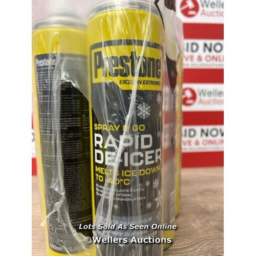 4783 - PRESTONE RAPID DE-ICER SPRAY FOR WINDSCREEN -40?C MULTIPACK 6 PACK / NEW / P