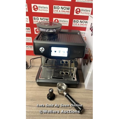 8151 - SAGE BARISTA TOUCH BEAN TO CUP COFFEE MACHINE IN BLACK STAINLESS STEEL - SES880BST / POWERS UP / SIG... 