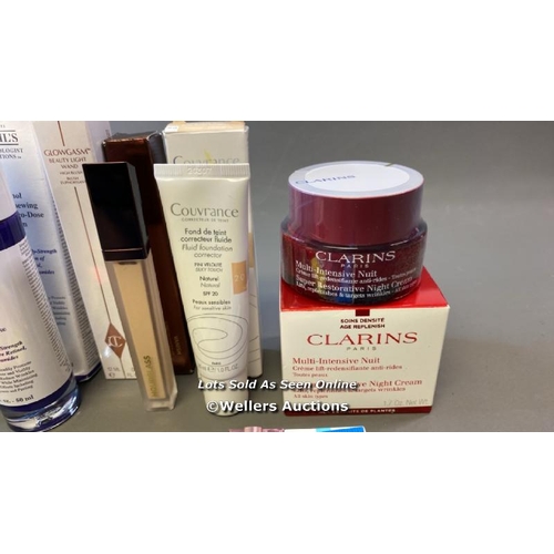 9580 - ASSORTMENT OF COSMETICS INCL. CLARINS TREATMENT FRAGRANCE, LIP BALM AND NITH CREAM, KIEHL'S SERUM, G... 