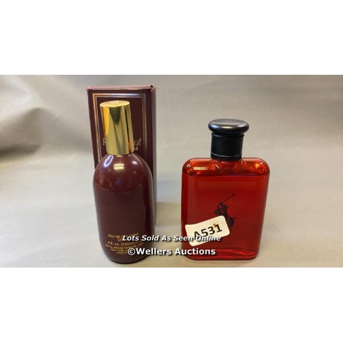 9583 - X1 POLO RALPH LAUREN RED EAU DE TOILETTE 125ML AND X1 ROYAL MIRAGE EAU DE COLOGNE 120ML