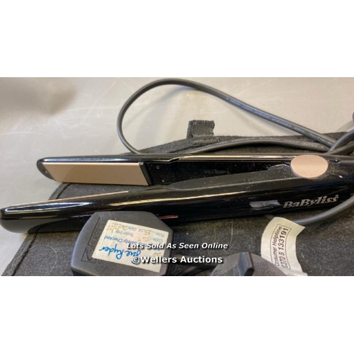 9595 - X2 HAIR STRAIGHTENERS INCL. CLOUD NINE C9-M1.2 AND BABYLISS C135A AND X1 GHD CURL TONG CLT321