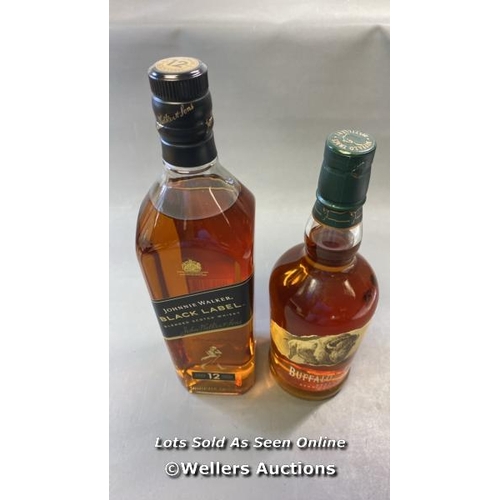 9599 - X1 NEW JOHNNIE WALKER BLACK LABEL WHISKY 40% VOL. 1L AND X1 NEW BUFFALO TRACE WHISKEY 40% VOL. 70CL