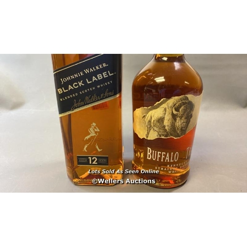 9599 - X1 NEW JOHNNIE WALKER BLACK LABEL WHISKY 40% VOL. 1L AND X1 NEW BUFFALO TRACE WHISKEY 40% VOL. 70CL