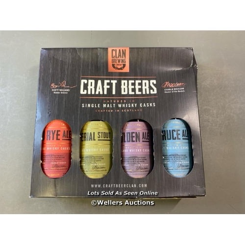 9614 - NEW CLAN BREWING CRAFT BEERS SET INCL. X4 BOTTLES 8% VOL. 330ML