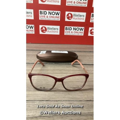 6110 - LK BENNETT LKB 050 02 RED BROWN PLASTIC FRAMES / SEE IMAGES / D10