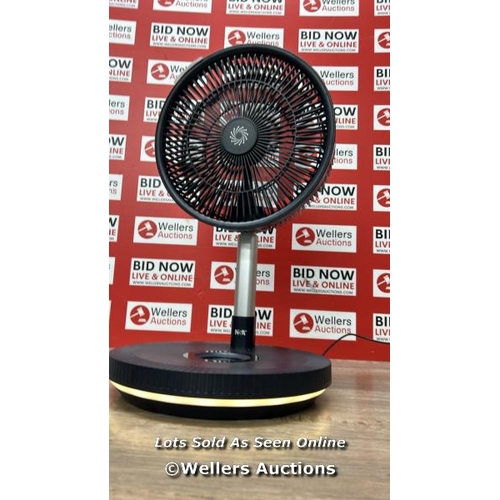 6122 - NSA ULTIMATE FOLDING FAN WITH REMOTE CONTROL, FFDC-24RC / POWERS UP / SIGNS OF USE / NO REMOTE / D10