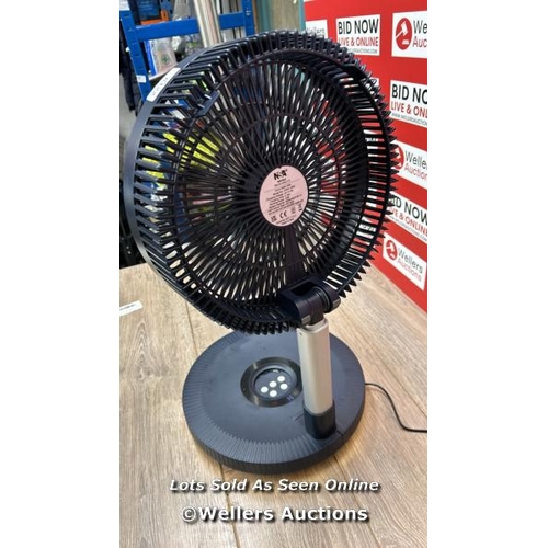 6122 - NSA ULTIMATE FOLDING FAN WITH REMOTE CONTROL, FFDC-24RC / POWERS UP / SIGNS OF USE / NO REMOTE / D10