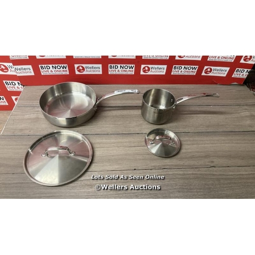 6129 - TRAMONTINA STAINLESS STEEL STEAMER SET, 20CM / 3.4L / A7