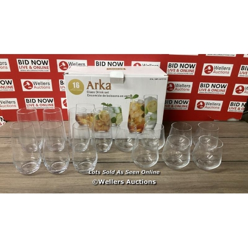 6133 - KING CRYSTAL ARKA GLASSWARE SET, 16 PIECE / A7