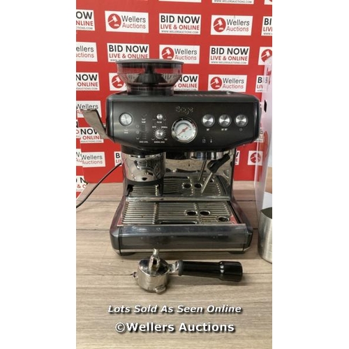 6145 - SAGE THE BARISTA EXPRESS IMPRESS BEAN TO CUP COFFEE MACHINE IN BLACK STAINLESS STEEL (SES876BST4GUK1... 