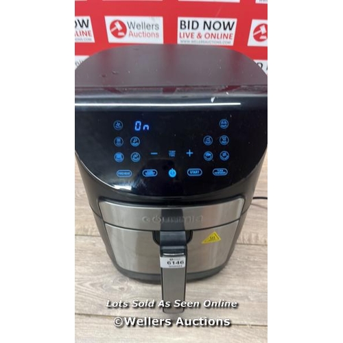 6146 - GOURMIA 6.7L DIGITIAL AIR FRYER / POWERS UP / INTERMITTENT POWER / MINIMAL IF ANY SIGNS OF USE / A8