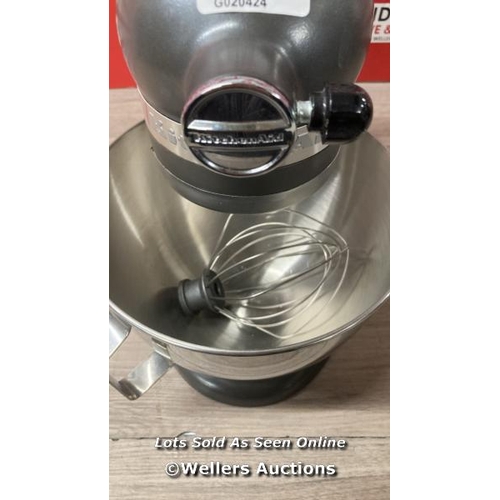 6155 - KITCHENAID 4.3L STAND MIXER (5KSM95PSBSZ) - SLATE / POWERS UP / SIGNS OF USE / CANNOT TILT BACK  / A... 