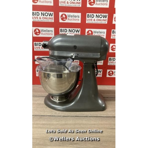 6155 - KITCHENAID 4.3L STAND MIXER (5KSM95PSBSZ) - SLATE / POWERS UP / SIGNS OF USE / CANNOT TILT BACK  / A... 