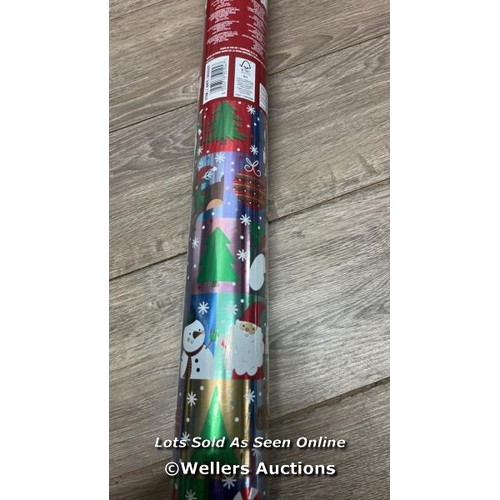 6159 - KIRKLAND SIGNATURE FOIL WRAP REVERSIBLE CHRISTMAS PAPER / NEW / A11