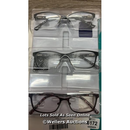 6172 - FOSTER GRANT FGX MENS CLASSIC +3.00 GLASSES / A12