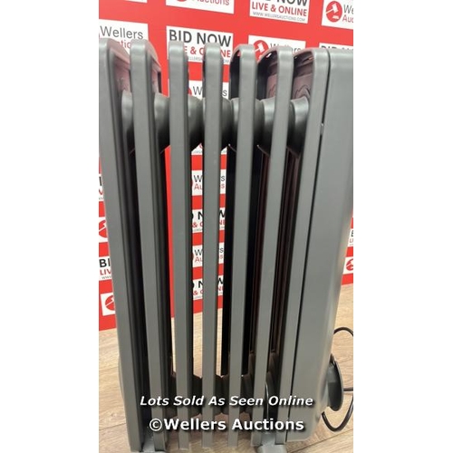 6189 - DE'LONGHI RADIA S OIL FILLED 1.5KW GREY RADIATOR TRRS0715E.G / NO POWER / SIGNS OF USE