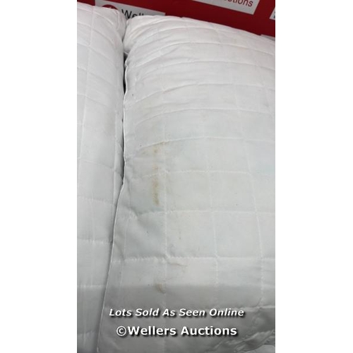 6195 - HOTEL GRAND SHREDDED MEMORY FOAM ROLLED PILLOWS / WET / SOME MARKS SEE IMAGES