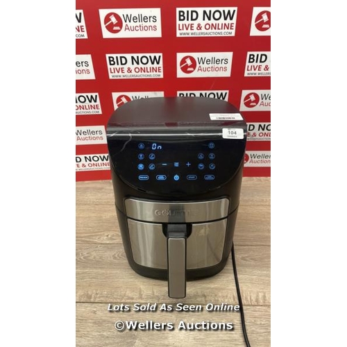 104 - GOURMIA 6.7L DIGITIAL AIR FRYER / SIGNS OF USE / APPEARS IN GOOD CONDITION / COMBINATION UNLOCKED / ... 