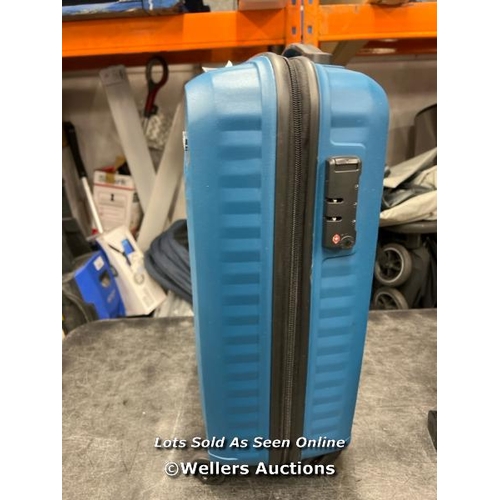 105 - AMERICAN TOURISTER JET DRIVER 55CM CARRY ON HARDSIDE SPINNER CASE / SIGNS OF USE / APPEARS IN GOOD C... 