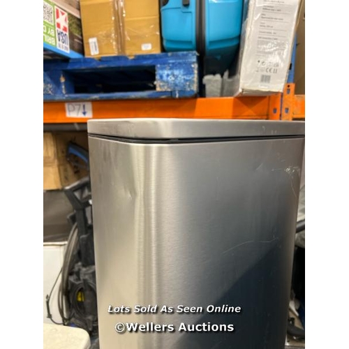 109 - EKO STAINLESS STEEL 30L PEDAL BIN & 5.2L PEDAL BIN / LARGE BIN DENTED / SIGNS OF USE / P6