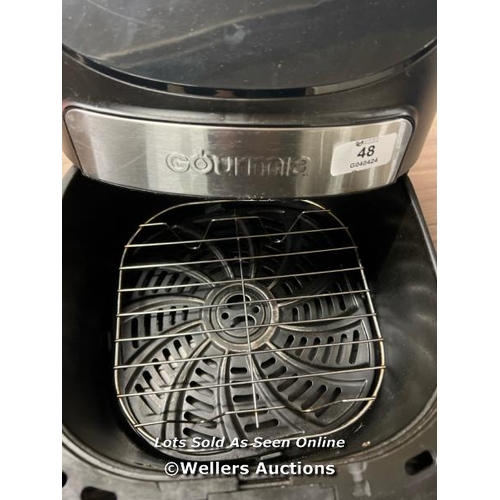 48 - GOURMIA 6.7L DIGITIAL AIR FRYER / POWERS UP / SIGNS OF USE / C28