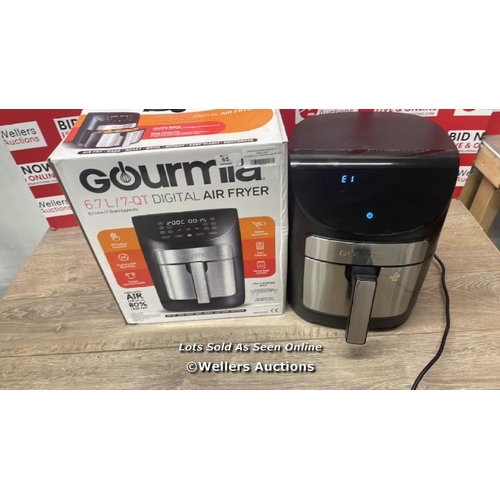 65 - GOURMIA 6.7L DIGITIAL AIR FRYER / POWERS UP WITH ERROR CODE / SIGNS OF USE / W1