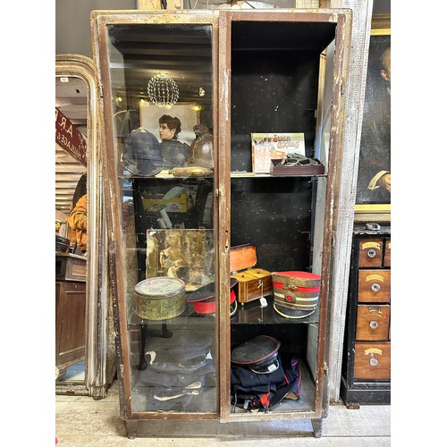 658 - 1950'S MEDICAL CABINET, RIGHT DOOR MISSING THE GLASS, WILL NEED SOME RESTORATION, 93CM (W) x 165CM (... 