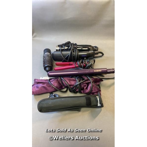 9507 - ASSORTMENT OF BABYLISS HAIR PRODUCTS INCL. HAIR STRAIGHTENERS AND HAIR DRYER
