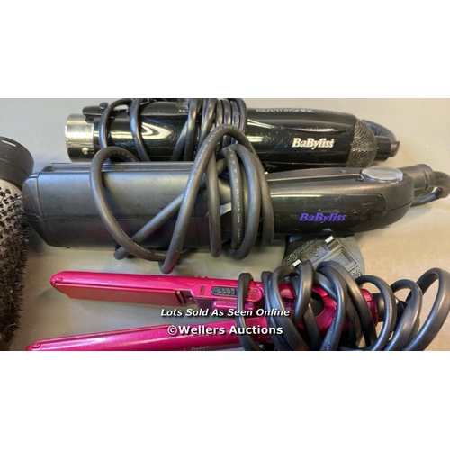 9507 - ASSORTMENT OF BABYLISS HAIR PRODUCTS INCL. HAIR STRAIGHTENERS AND HAIR DRYER