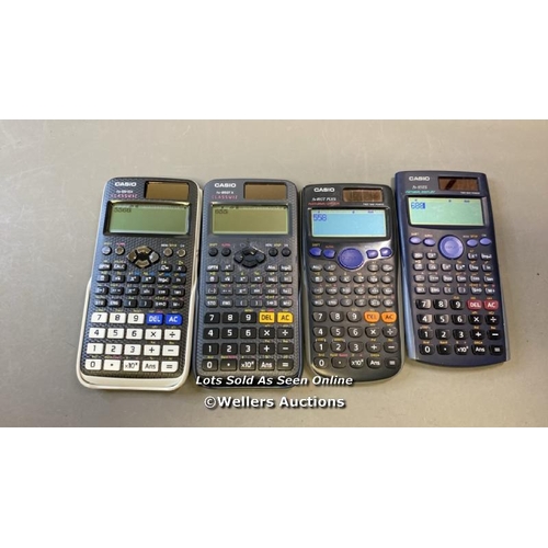 9581 - X4 CASIO CALCULATORS INCL. FX-991EX, FX-85GTX, FX85GT PLUS AND FX-85ES