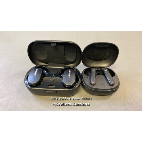 9587 - X1 BOSE 429708 EARBUDS AND X1 ANKER SOUNDCORE P3 3939 EARBUDS