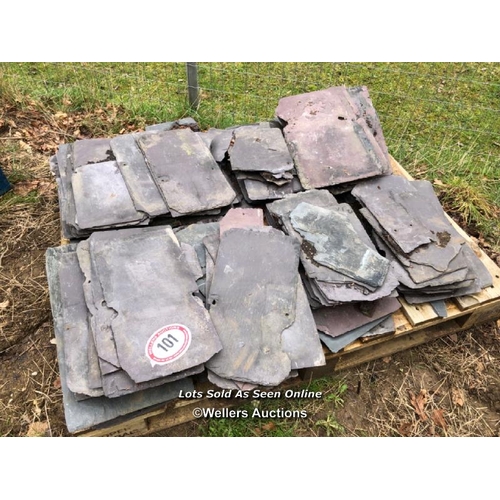 101 - PALLET OF SLATE, APPROX. 40CM W X 20CM W