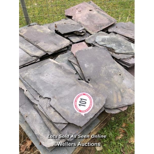 101 - PALLET OF SLATE, APPROX. 40CM W X 20CM W