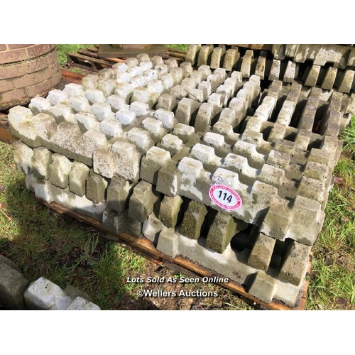 114 - LARGE QUANTITY OF CONCRETE DRAINAGE GRATES FOR PERMEABLE CARPARKING, EACH APPROX. 60CM L X 40CM W X ... 