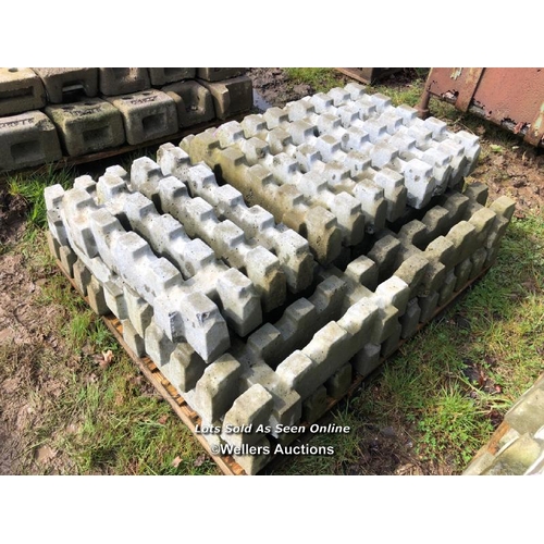 115 - LARGE QUANTITY OF CONCRETE DRAINAGE GRATES FOR PERMEABLE CARPARKING, EACH APPROX. 60CM L X 40CM W X ... 