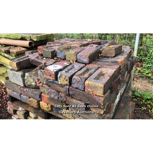 16 - LARGE QUANTITY OF ROUGH RED BRICK, 23CM L X 11CM W X 7CM D