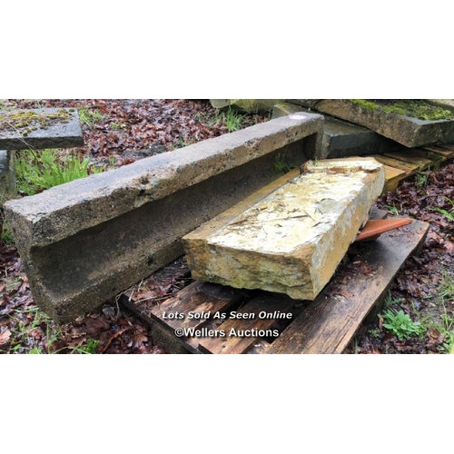 19 - PART OF A CONCRETE DRAINAGE CHANNEL, 152CM L X 32CM W