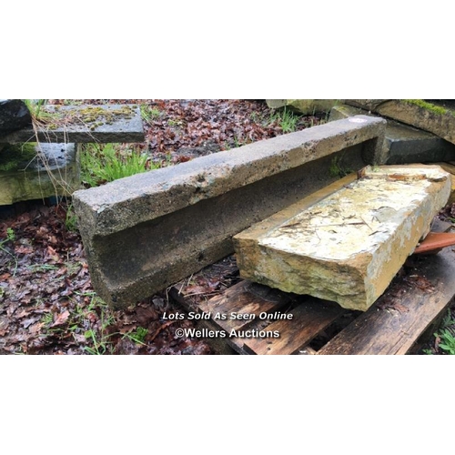 19 - PART OF A CONCRETE DRAINAGE CHANNEL, 152CM L X 32CM W