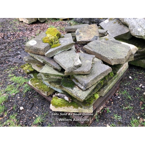 29 - LARGE QUANTITY OF YORKSTONE CRAZY PAVING, APPROX. 40CM W X 40CM W