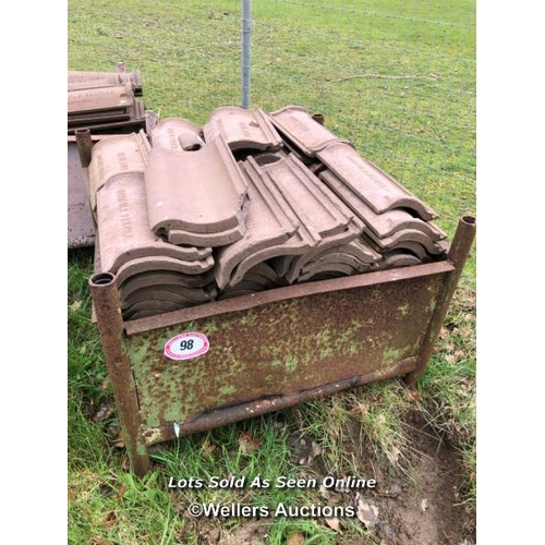 98 - STILLAGE OF REDLAND ROOF TILES, 38CM L X 23CM W