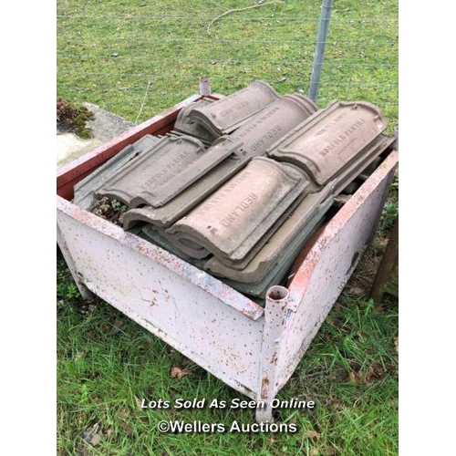 99 - STILLAGE OF REDLAND ROOF TILES, 38CM L X 23CM W