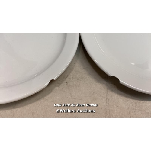 8031 - ATHENA HOTELWARE NARROW RIMMED PLATES IN WHITE PORCELAIN - SUPER VITRIFIED DURABLE GLAZE - OVEN / CH... 