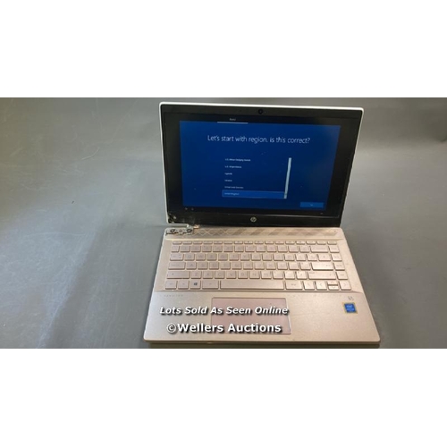 8037 - HP PAVILION / 4GB RAM / 128GB HD / INTEL PENTIUM 4417U @ 2.30GHZ / SN: 5CD9486SGN - CHASSIS DAMAGED ... 